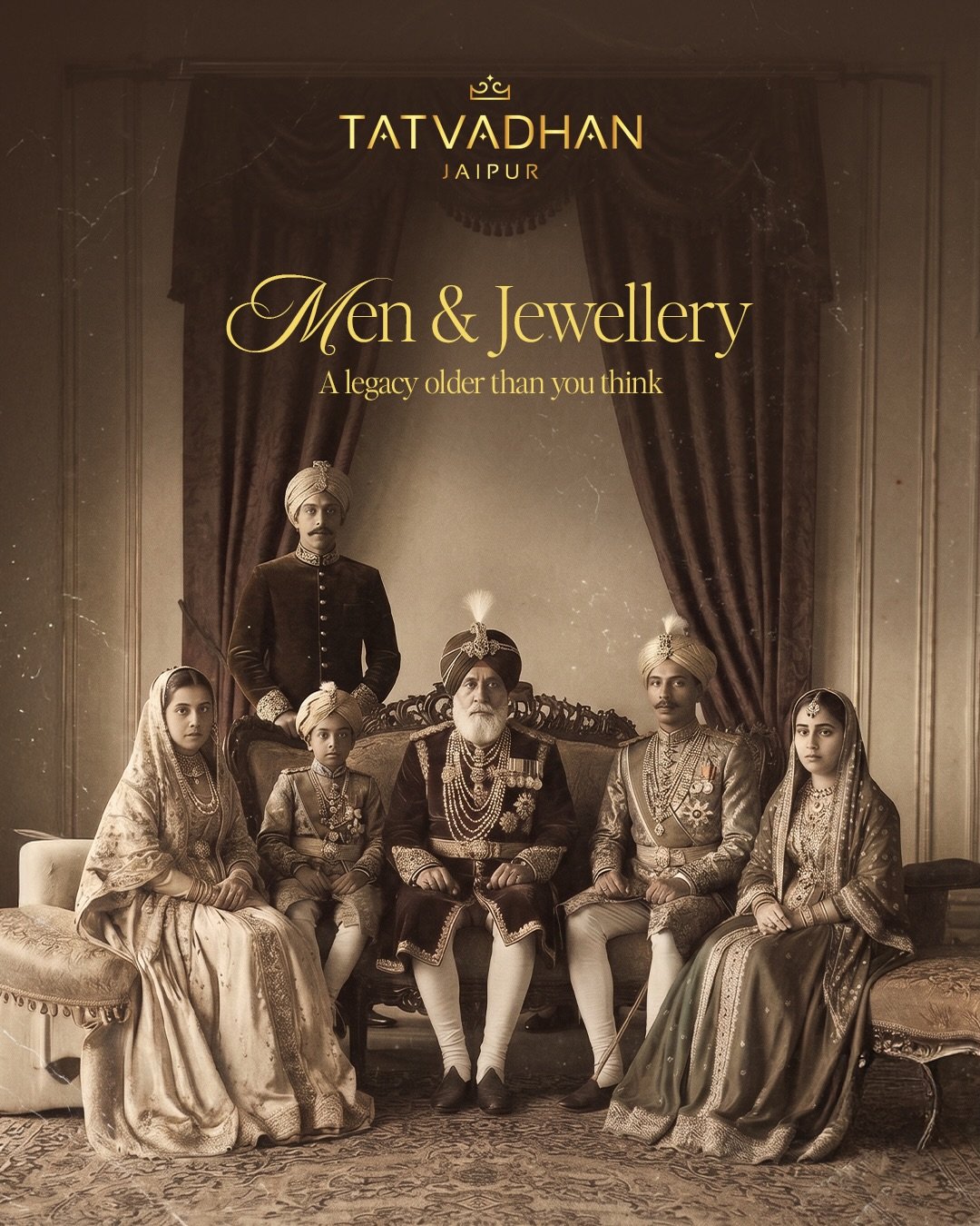 Tatvadhan Men and Jewellery heritage family portrait post