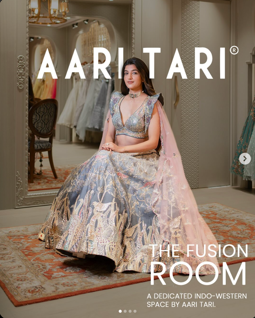 Aari Tari post launching The Fusion Room, its Indo-western space